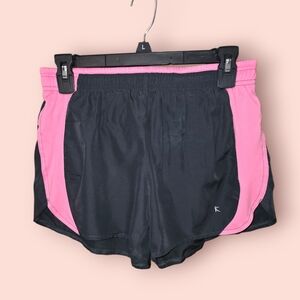 Danskin Women's Gray and Pink Athletic Shorts With Liner